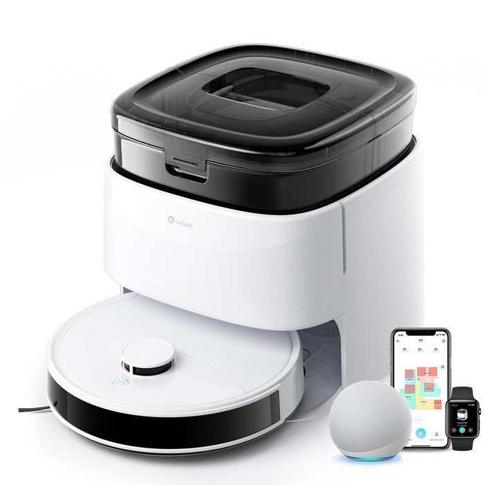 Lefant (르팡) M3 올인원로봇청소기 12000pa 경이로운 흡입력 자동 먼지비움 자동 온수세척 다기능앱제어