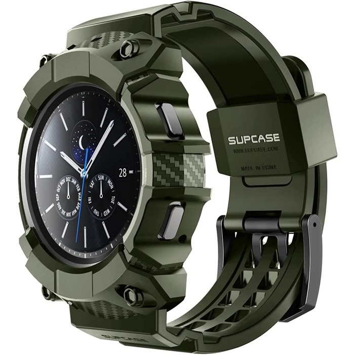 SUPCASE 갤럭시 워치4 클래식 46mm 러기드 일체형 보호 스트랩 밴드