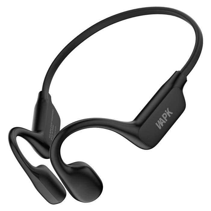 와피크 오픈형 골전도 블루투스 이어폰 N60 무선 IP67 방수 귀걸이형, 블랙