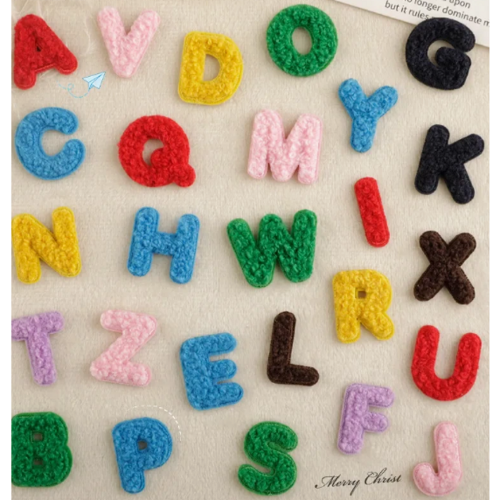 트윈은 열접착 리폼 벨크로 이니셜 알파벳 와펜