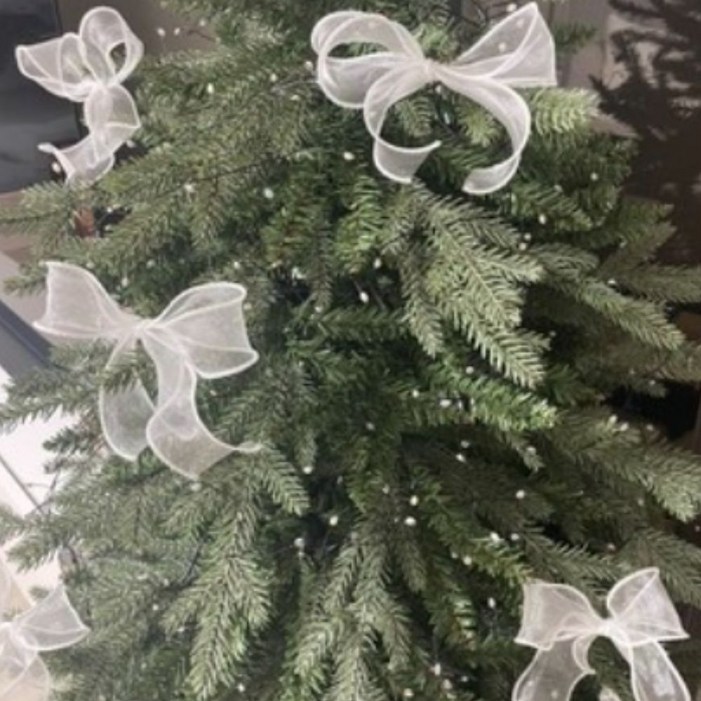 상일상회 크리스마스 트리 리본 장식 오너먼트 완제품