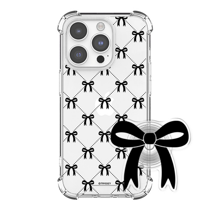 코지 리본 패턴 젤하드 갤럭시 아이폰 휴대폰 케이스아크릴톡