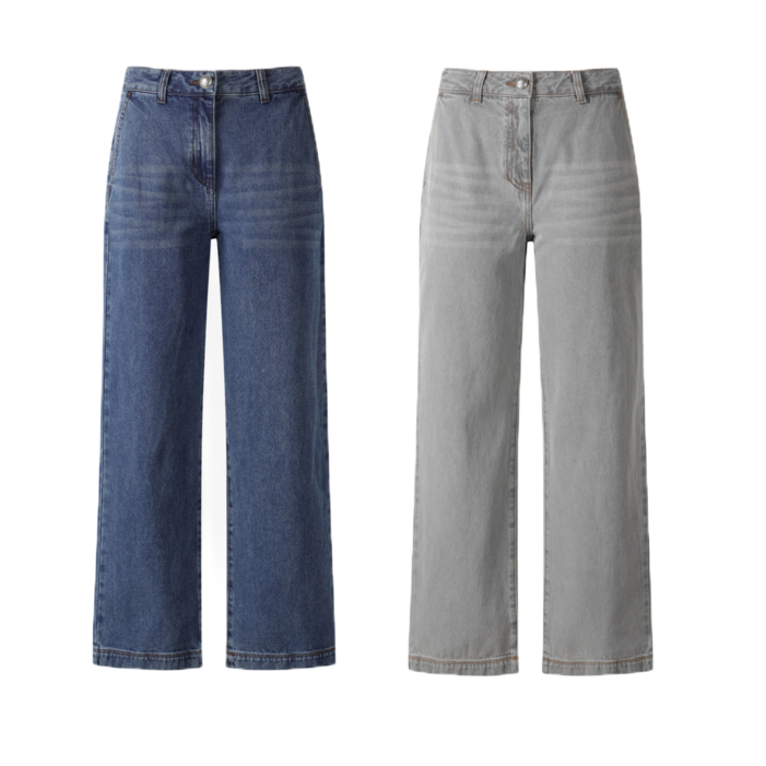 씨씨콜렉트 중계점 세미 와이드핏 데님 팬츠 E253PSA141 여성 청바지