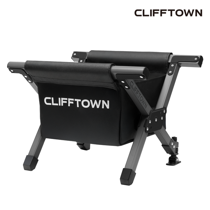 클리프타운 접이식 아이스박스 쿨러스탠드 받침대 플러스  바스켓  보관파우치 세트, 티타늄 실버