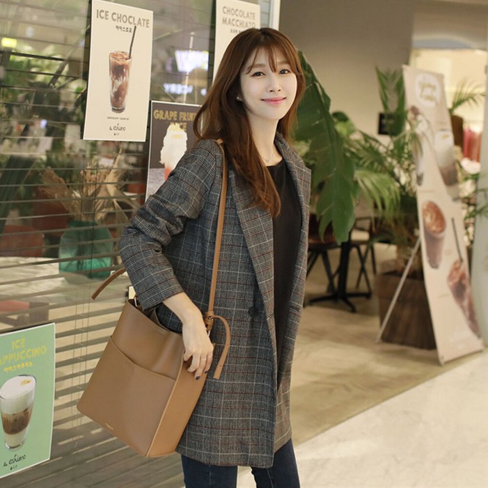 클릭앤퍼니  브린스 체크자켓