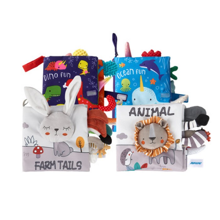 캐스B플레이 퍼니헝겊책 4종세트1604set 아기 까꿍책 촉각 오감발달 놀이책