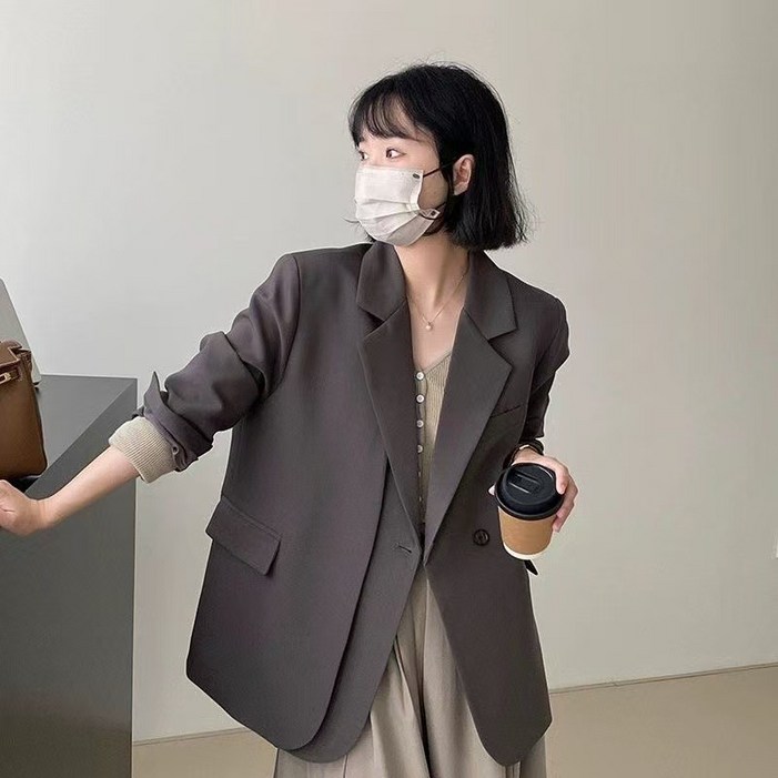 COSYEVNO  여성 자켓가을코트 심플한 디자인 캐쥬얼 어디에나 잘 어울리며 날씬해 보이고 고급스럽고 스타일리쉬한 정장코트 DHYxzwt9