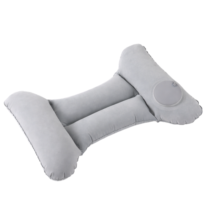 더하임 휴대용 에어 허리쿠션 기내용 휴대용 등쿠션 파우치포함