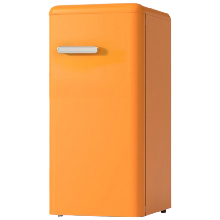 쉼프레 레트로 미니 냉장고 소형 냉장고 음료 냉장고 가정용, NEW 122L 패션 오렌지