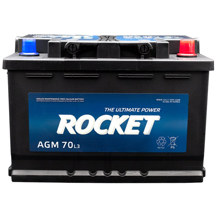 로케트 AGM 70 SM6 QM3 QM6 미니 컨트리맨 티구안 골프 파사트 제타 배터리, 1개