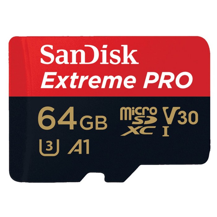 샌디스크 마이크로SD 카드 MicroSDXC Extreme Pro UHSI QXCD U3 4K, 64GB, 1개