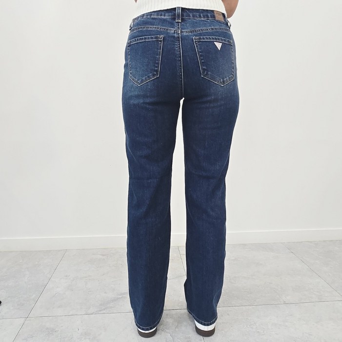 게스 여성 슬림스트레이트 DBL 일자 편한 청바지 패션양말증정