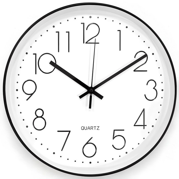 홈플래닛 무소음 원형 벽시계 300 건전지 포함