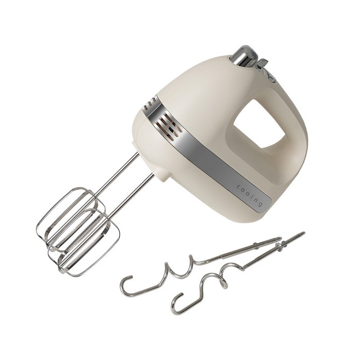 쿠잉전자 2in1 핸드믹서 반죽기 제빵 휘핑, HM-T30CR