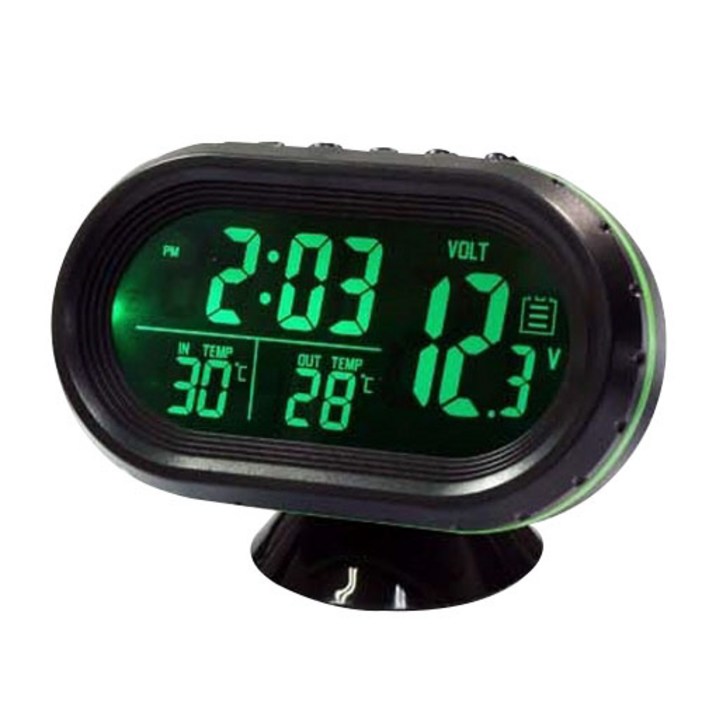 브이에스티 차량용 디지털 볼트메타 시계 온도계