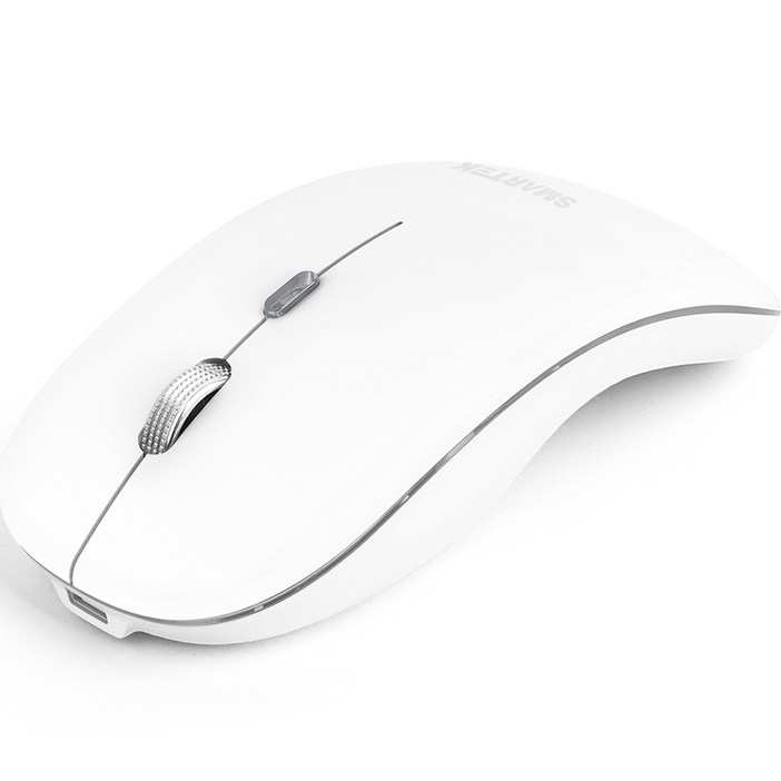 스마텍 블루투스 5.2무선 리시버 듀얼마우스, STMBT3000, 화이트