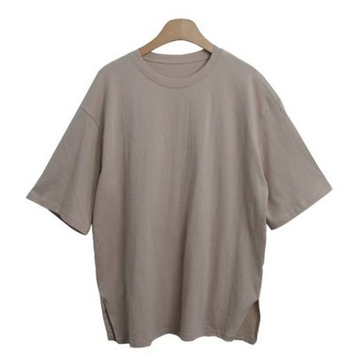 시크블랙 여성용 젤미스 라운드넥 기본 베이직 무지 반팔 티셔츠 cpt14853k43