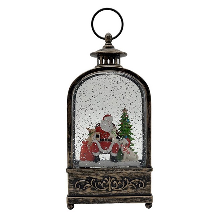 마쉬매리골드 크리스마스 산타와 강아지 랜턴 오르골