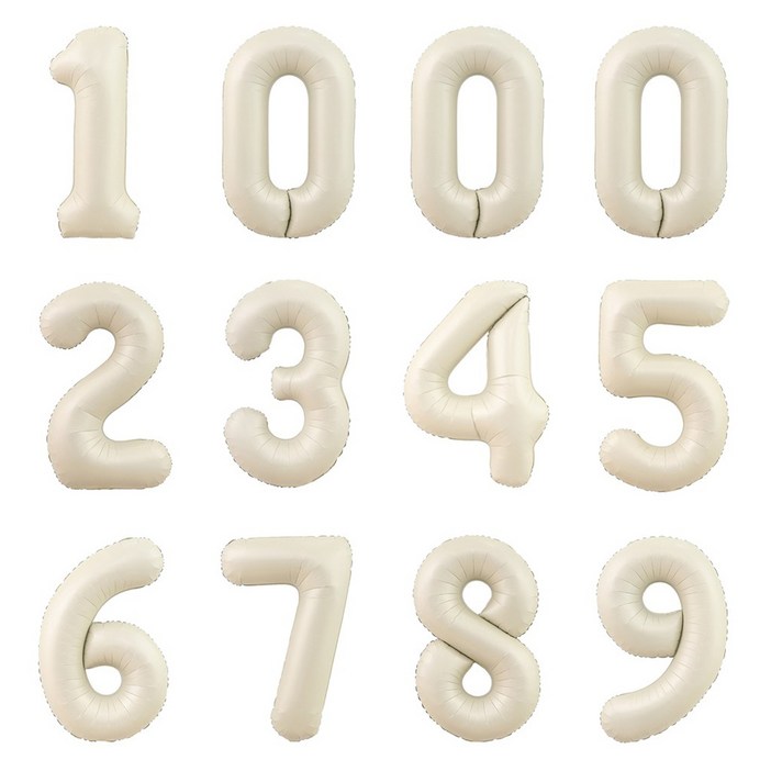 파티아일랜드 숫자 호일 풍선 12p 세트 80cm