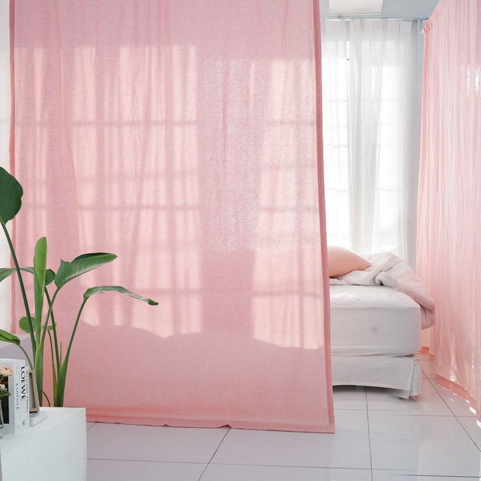 스코홈  국내 제조순면 30수 해피 패브릭 가리개 커튼