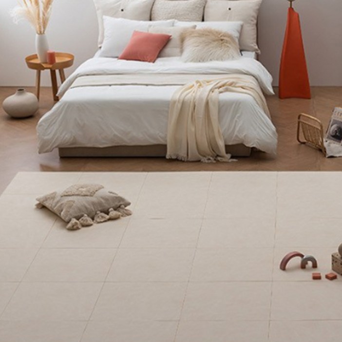 아가앤매트 유아용 TPU 전문가 시공매트 60 x 60 x 2.4 cm 방문설치, 크림마블, 4650평형 거실복도부엌, 150개