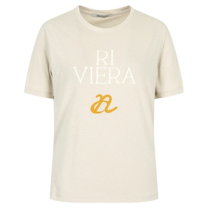 나이스클랍 여성용베이직레터링프린트티셔츠