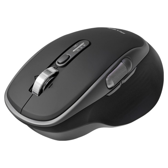 아이리버 스마트스크롤 무한휠 멀티페어링 블루투스 무소음 세미 버티컬 무선 마우스 GT300, 블랙, GT300