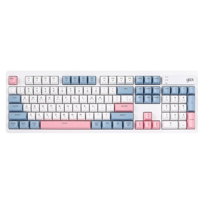 지클릭커 무선 OFFICEPRO 사일런스 M RGB 무소음 방수 블루투스 키보드 104