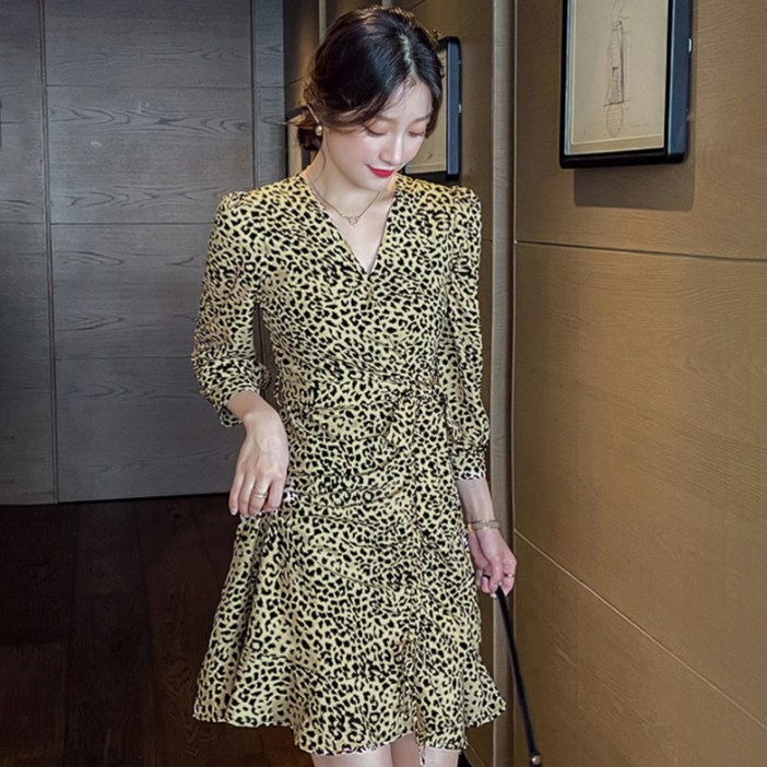 포플러앤씨 레블 레오파드 원피스