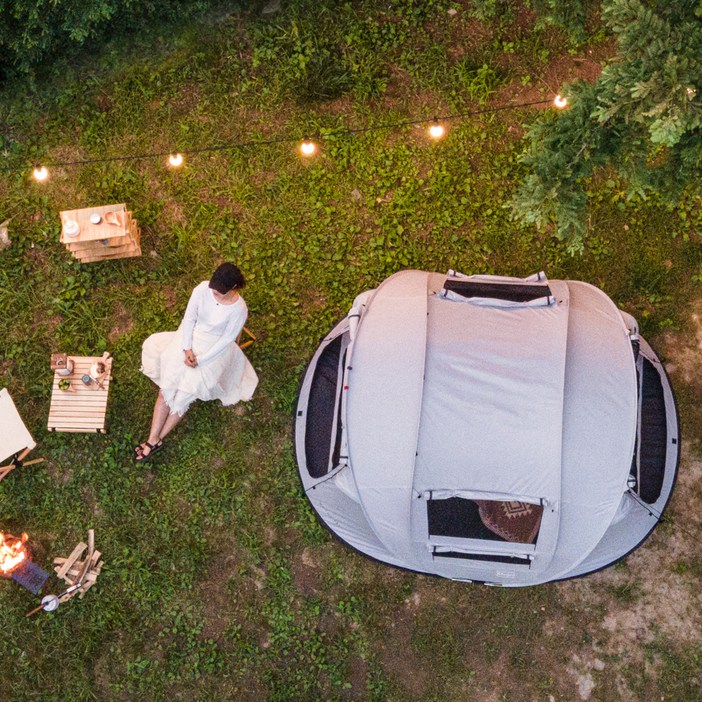 아이두젠 마운트프로 노바 원터치 팝업 텐트, 애쉬그레이, 45인용