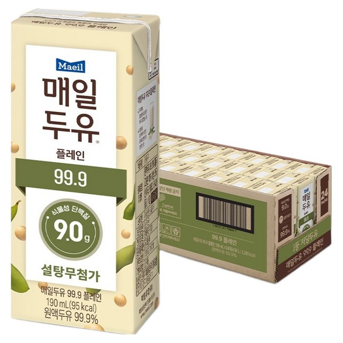 매일두유 99.9 플레인, 190ml, 24개
