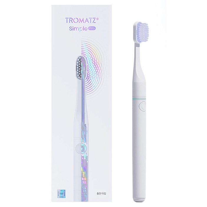 트로마츠 심플 프로 전동칫솔 충전형, TROMATZSP그레이, 1개