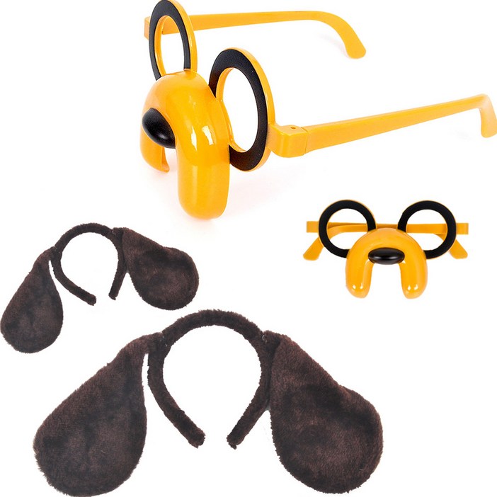 파티쇼 강아지 파티 머리띠  안경 세트