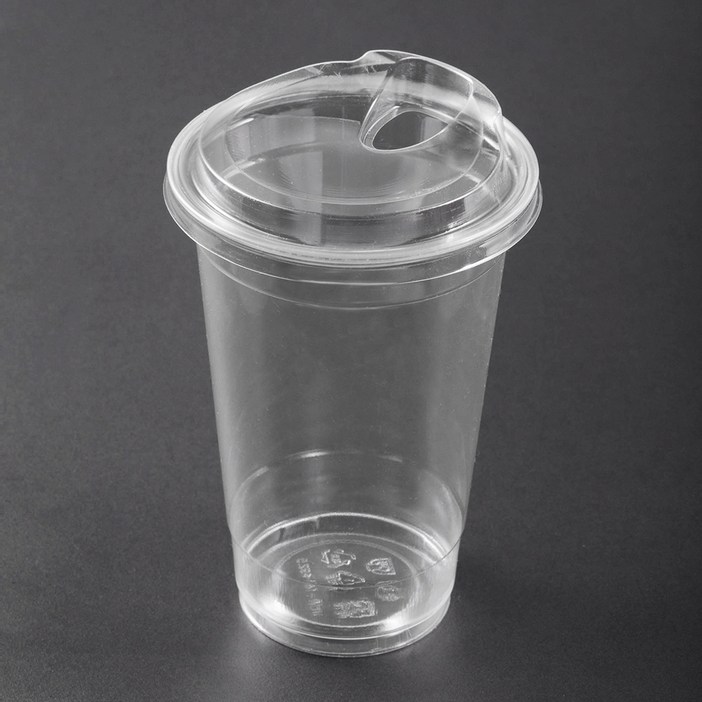 탐사 투명 PET 아이스컵 + 스트로우프리 뚜껑 470ml (국내 생산), 100개