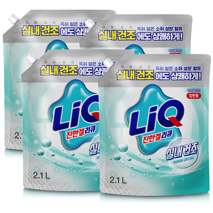 리큐 진한겔 하이브리드 실내건조 일반용 액상세제 리필 프레쉬 그린 향
