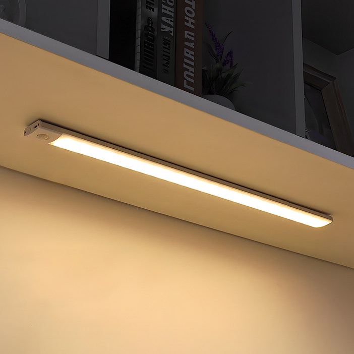 충전식 3색 LED 밝기 조절 무선 모션 직부등 40cm, 웜화이트 + 내추럴화이트 + 쿨화이트