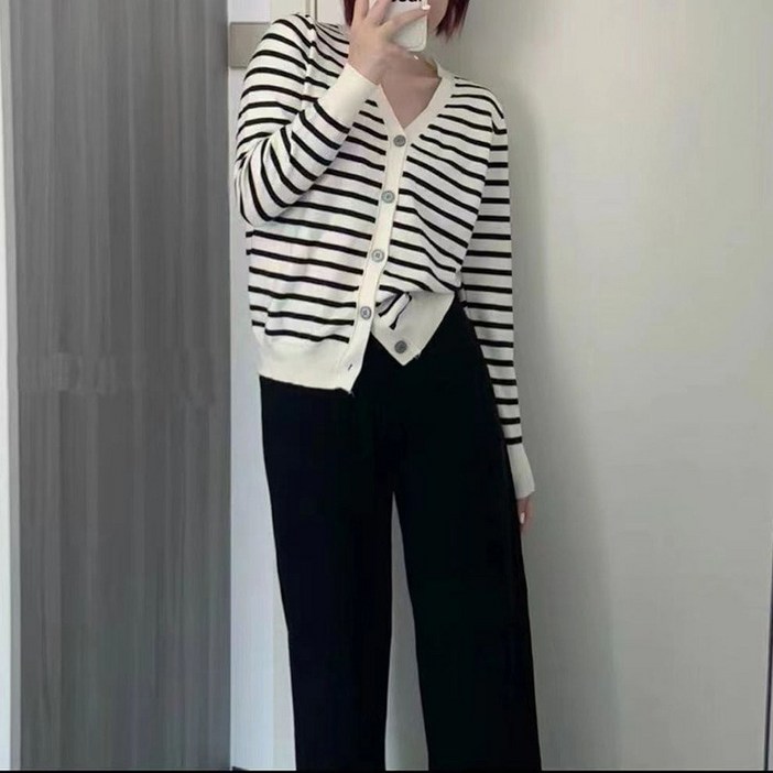 아이엠몽 여성용 그라논 골지 니트 밴딩 캐주얼 와이드 팬츠