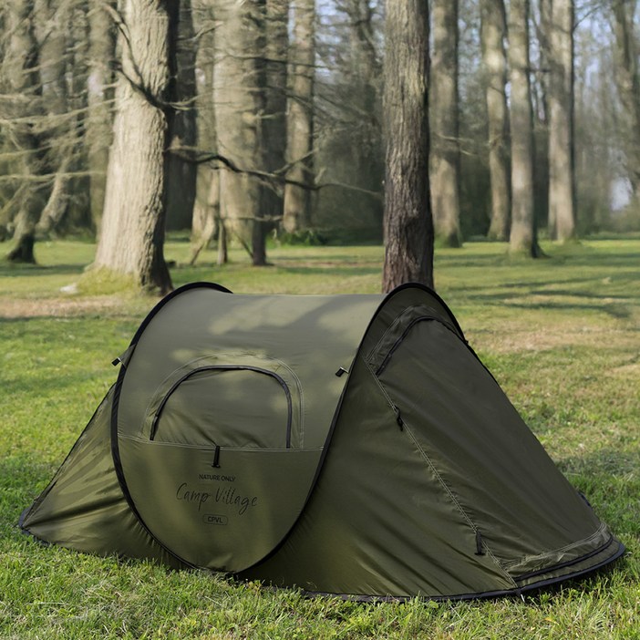 캠프빌리지 원터치 열차단 팝업텐트 S