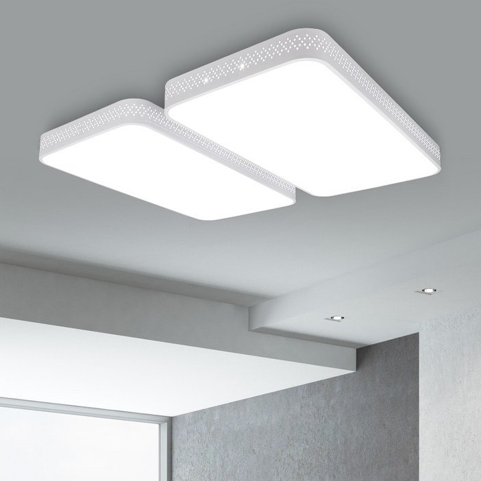 멜리빙 LED 삼성칩 사으디 거실등 조명 주광색 120W, 화이트