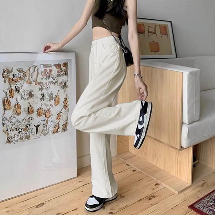 앤드스타일 여성용 소크베이직 와이드 청바지 262484