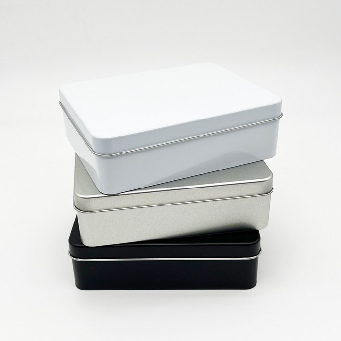 S055 3종 색상 화영제관 마카롱 베이커리 사각틴케이스, 50개, 검정색