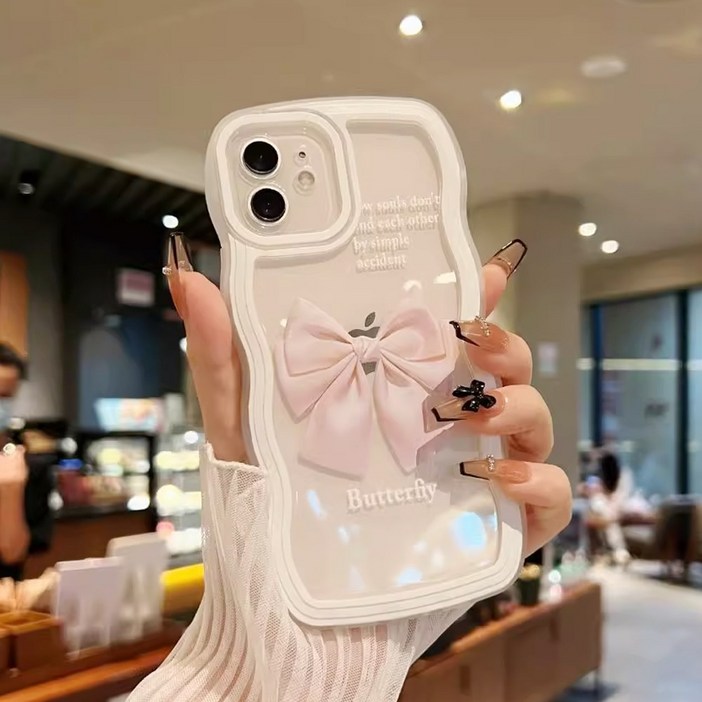 갤럭시 버디3 퀀텀4 A34 A13 A23 A33 A53 물결 웨이브 리본 투명 실리콘 범퍼 케이스 PT6713