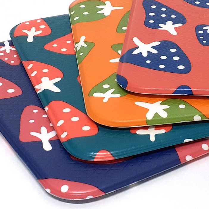 스트로베리 사우나매트 1인목욕매트 PVC 방석 딸기방석 사우나방석 접이식방석 목욕방석 휴대용방석 1인용 쿠션방석 다용도미니매트 색상 4종 1선택