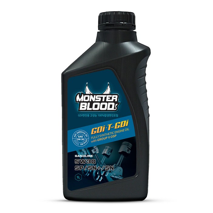 몬스터블러드 5W30 GDi SP SN PLUS 가솔린 LPG 하이브리드 엔진오일, 1개, 가솔린용 5W30 GDi SP SN SN, 5w30