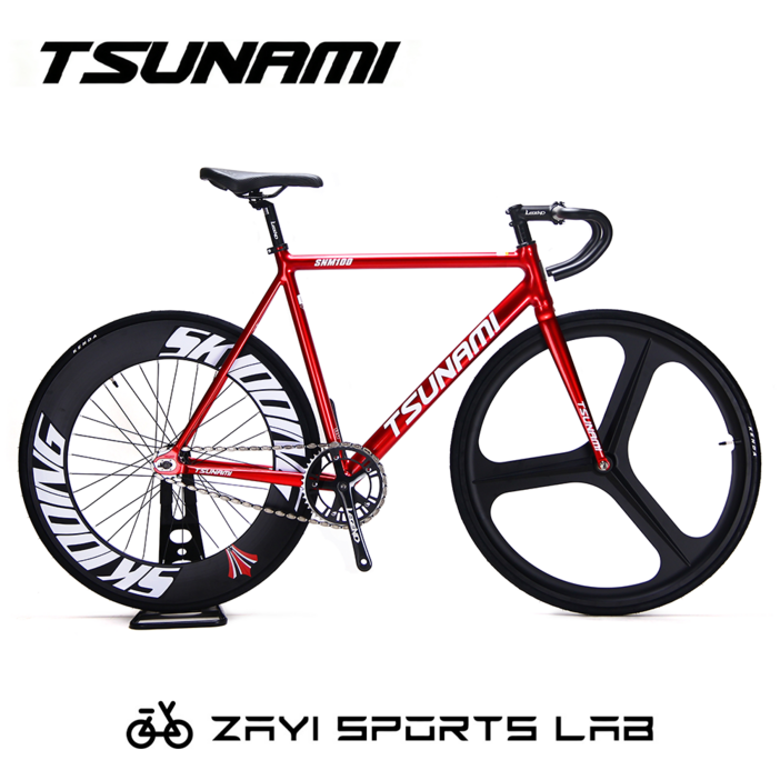 쓰나미 픽시자전거 SNM100 알루미늄 프레임 완성차 전후브레이크 포함 TSUNAMI