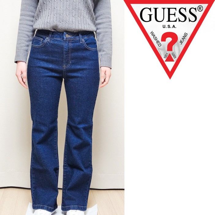 국내 매장 정품 게스 GUESS 여성 청바지 플레어 부츠컷 다리 길어보이는 바지