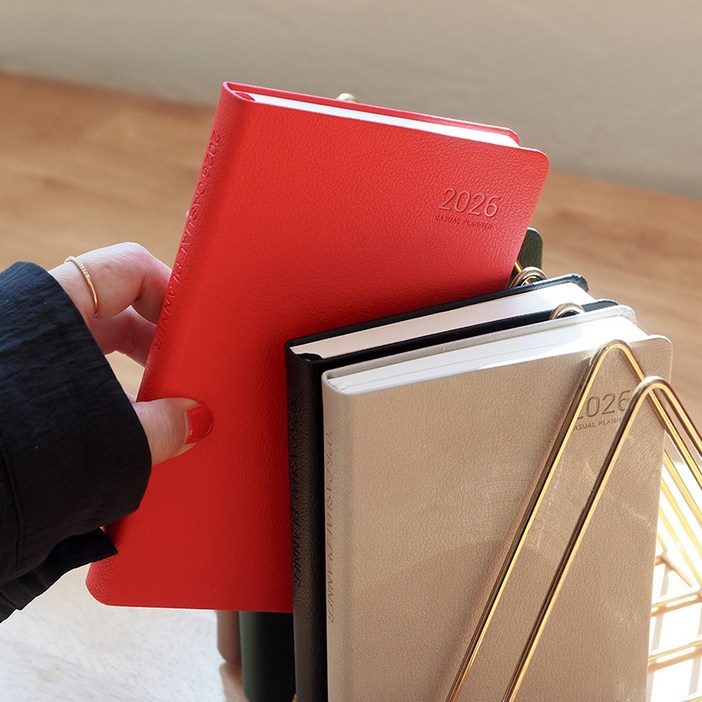 프랭클린플래너 26년 캐주얼 다이어리 2D1P 32절 LOGROG 2026, 스칼렛레드