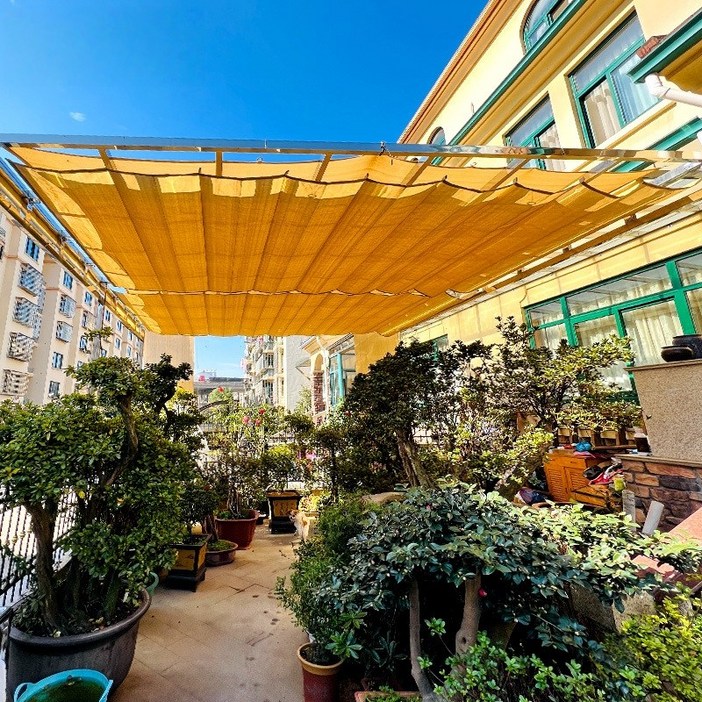 접이식 그늘막 옥상그늘막 바람막이 방수 신축 조임 차양망4.2mx1.2m