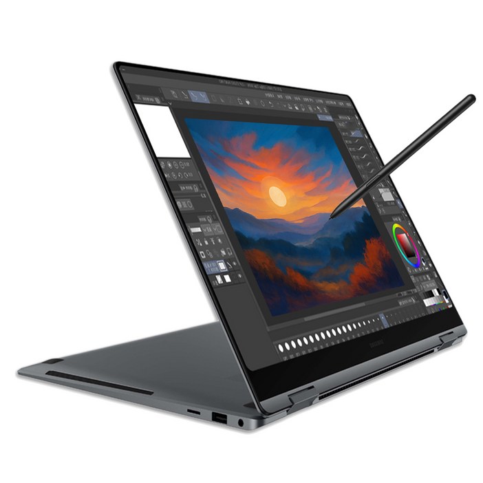 삼성전자 갤럭시북5 프로 360 NT960QHA-K71A 인텔 울트라7 고해상도 16인치 AI 코파일럿+ S펜 드로잉 2in1 노트북, 그레이, 갤럭시북5 프로 360, 512GB, 16GB, WIN11 Home