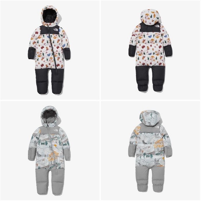 노스페이스 키즈 193  1996 레트로 눕시 원 피스 아동 우주복